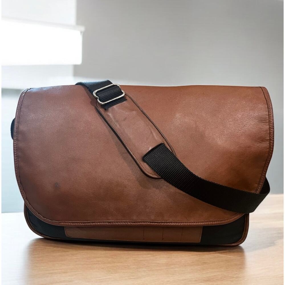 Vintage Coach 688 100th Anniversary US Olympic Leather & Nylon Messenger Bag - Picture 16 of 16